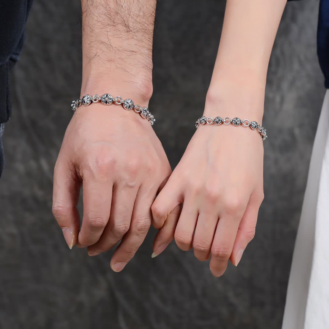 Chrome Hearts Silver Chain Bracelet